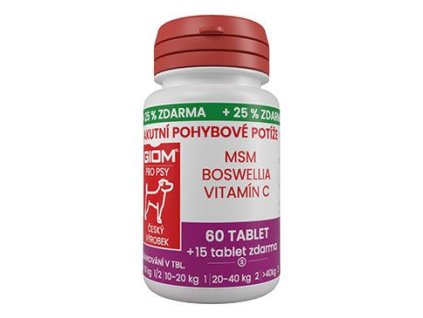 Giom S pes Akutní pohybové potíže 60 tbl+25% zdarma