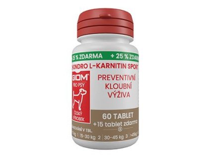 Giom S pes Chondro L-karnitin SPORT 60 tbl+25% zdarma