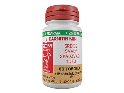 Giom S pes L-karnitin Aktiv 60 MINI tbl+25% zdarma
