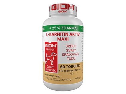 Giom S pes L-karnitin Aktiv 60 MAXI tbl+25% zdarma