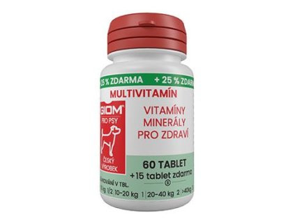 Giom S pes Multivitamín 60 tbl+25% zdarma