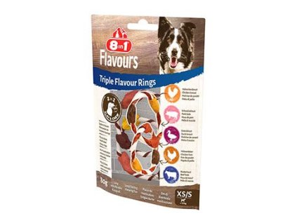 Pochoutka 8in1 Flavours Triple Flavour Rings XS/S 80g