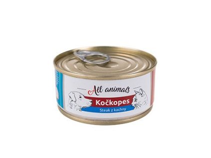 All Animals kočkopes konz. Steak z kachny 100g
