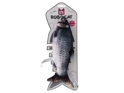 Hračka kočka Robocat Fish kapr madnip, USB 30cm
