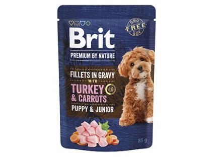 Brit Premium Dog Puppy Fillets Gravy Turkey&Carrots85g