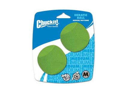 Hračka pes Chuckit Erratic Ball M 6cm/2ks