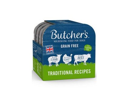 Butcher's Dog Original hovězí/krůt/jehn vanička 4x150g