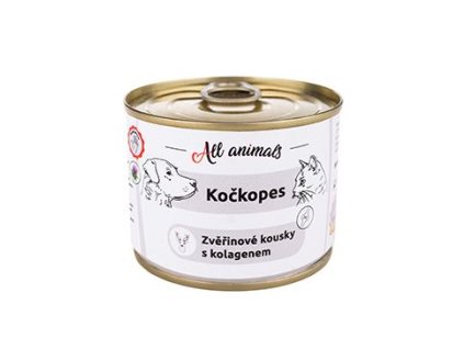 All Animals kočkopes konz. Zvěřinové kousky s kol.200g
