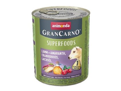 Animonda pes GRANCARNO konz. Superfoods jehněčí 800g