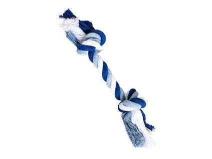 Hračka pes Uzel bavlněný 25cm/75g modrá/bílá HipHop