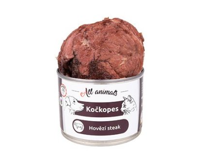 All Animals kočkopes konz. Steak z hovězí sval. 200g