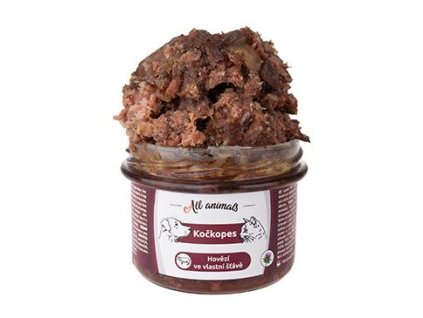 All Animals kočkopes sklo Hovězí ve vlastní šťávě 200g