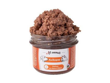 All Animals kočkopes sklo Kachna ve vlastní šťávě 200g