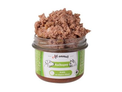 All Animals kočkopes sklo Králík ve vlastní šťávě 200g