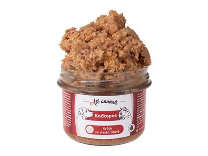 All Animals kočkopes sklo Krůta ve vlastní šťávě 200g
