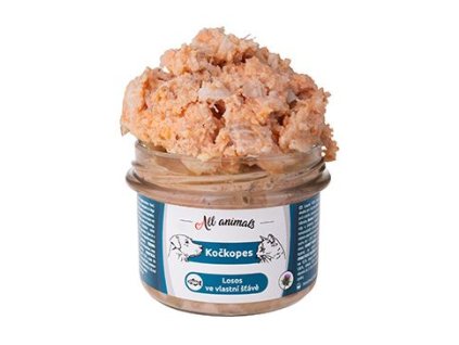 All Animals kočkopes sklo Losos ve vlastní šťávě 200g