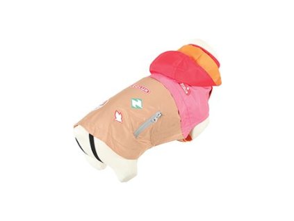 Obleček pláštěnka pro psy VINTAGE růžová 45cm Zolux