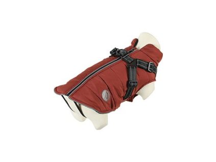 Obleček bunda pro psy S POSTROJEM terakota 35cm Zolux