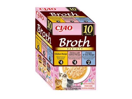 Churu Cat BOX Broth Chick&Chick.Salm&Chick.Tuna 10x40g