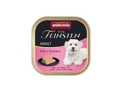 Animonda pes VOM FEINSTEN paštika Adult krůt/šunka150g