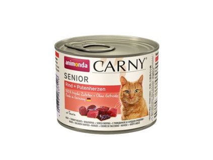 Animonda kočka CARNY konz. Senior hov/krůtí srdce 200g