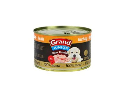 GRAND Dog konz. Superpremium Junior krůtí 405g