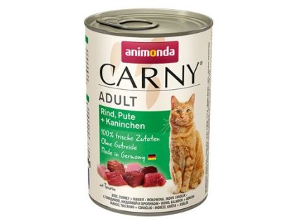 Animonda kočka CARNY konz. Adul hov/ krůta/králík 400g