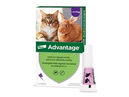 Advantage pro velké kočky a králíky 80mg 1x0,8ml
