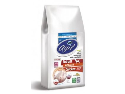 Agil Adult All Breed Low Grain Chicken&Lamb&Tuna 10kg