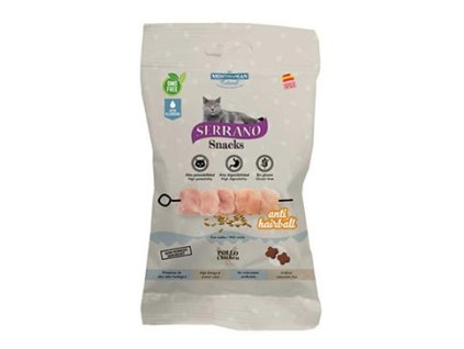 Serrano Snack for Cat-Chicken-AntiHairball 50g