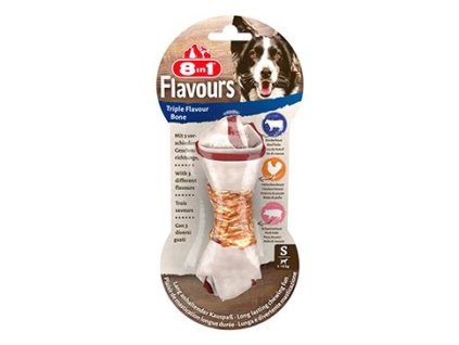 Pochoutka 8in1 Flavours Triple Flavour Bone S/1ks