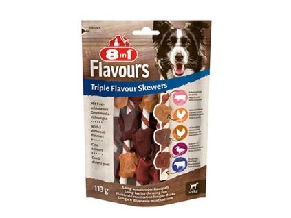 Pochoutka 8in1 Flavours Triple Flav.Skewers 113g/6ks