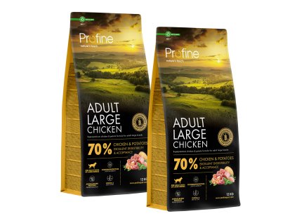 14358 profine dog dry adult large chicken 24kg
