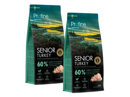 14373 profine dog dry senior turkey 24kg