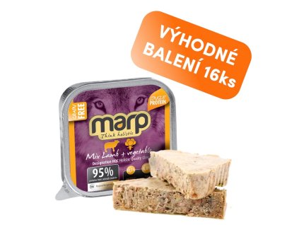 Marp Mix vanička pro psy jehně+zelenina 16x100g