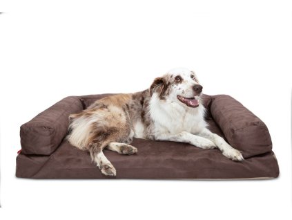 Aminela pelíšek s okrajem 100x70cm Half and Half hnědá/béžová