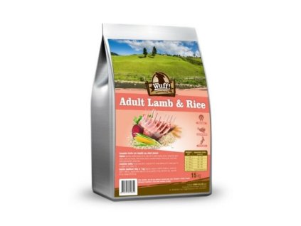 Wuff! Adult Lamb & Rice balení 15 kg (Balení 15 kg)
