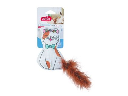 Hračka kočka CHATOUILLE Kočka s věnečkem Zolux