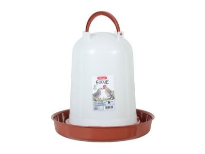 Žlab pitný pro drůbež 10l červená Zolux