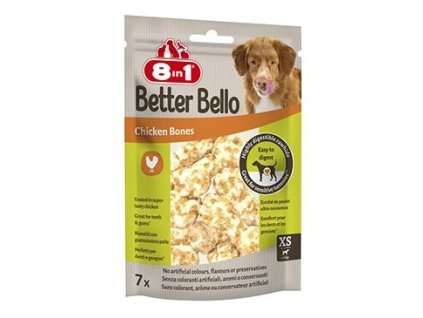 Pochoutka 8in1 Better Bello Chicken Bones XS 84g/7ks