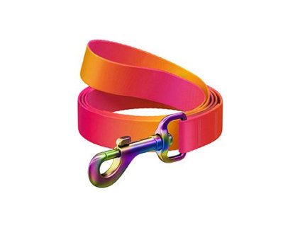 Vodítko nylon Gradient oranžo-růž. L-XXL/122cm/2,5cm