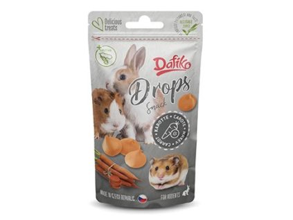 Dafiko drops pro hlodavce mrkev 75g