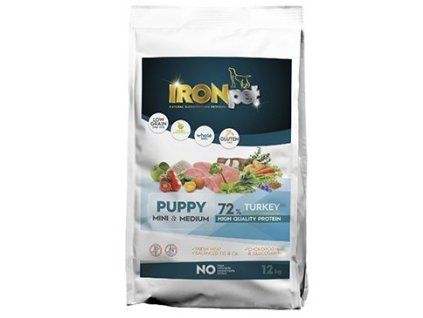 IRONpet Dog Puppy Mini&Medium Turkey 12kg