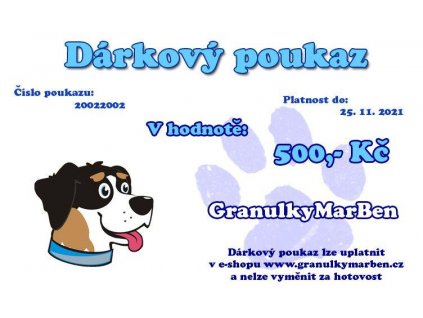 darkovy poukaz chovatelske potreby