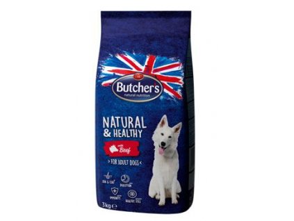 Butcher's Dog Natural&Healthy Dry s hovězím masem 3kg