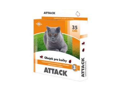Attack obojek antiparazitární kočka 35cm