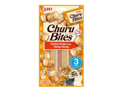 Churu Cat Bites Chicken wraps&Chicken Purée 3x10g