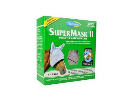 FARNAM Supermask II s ušima vel. XL šedo-zelená
