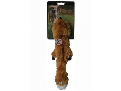 Hračka pes Liška pískací 38cm Skinneeez