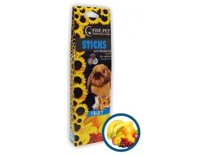 FINE PET Tyčinka Hlodavec Ovoce 2ks/110g